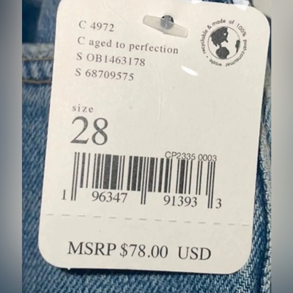 Free People Maggie Mid-Rise Straight-Leg Cropped Jeans Blue NWT - Picture 9 of 13